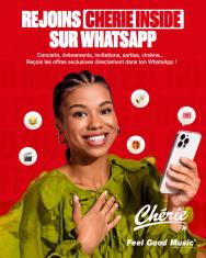 ✨ CHERIE INSIDE : le nouveau WhatsApp privé de Chérie FM Guyane pour ne plus rien manquer